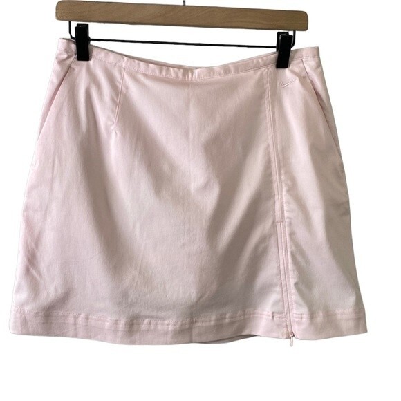 Nike Golf Dry Fit Pink Skort Style #29742 Zipper Slit Pockets Activewear Stretch - Picture 1 of 15